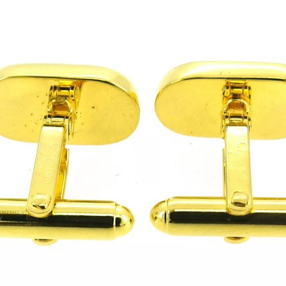 DIOR Cufflink 2 Item Set Gold & Silver Bracket Authentic USED T20197 - Picture 7 of 9